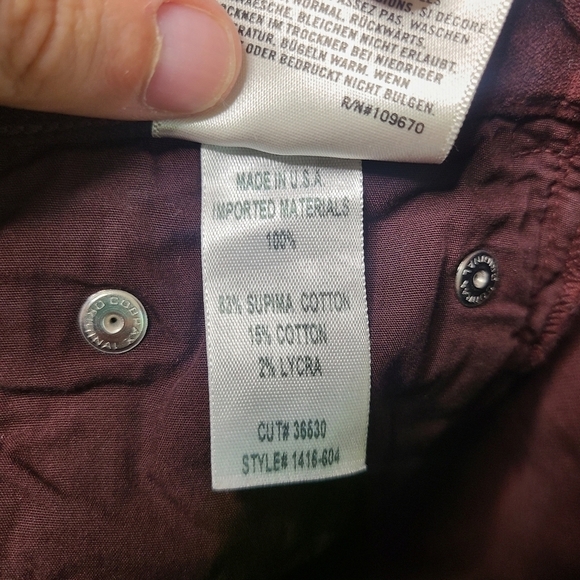 Citizens of Humanity Sz 26 Rocket High Rise Skinny Velour Pants in Black Currant - Picture 7 of 9